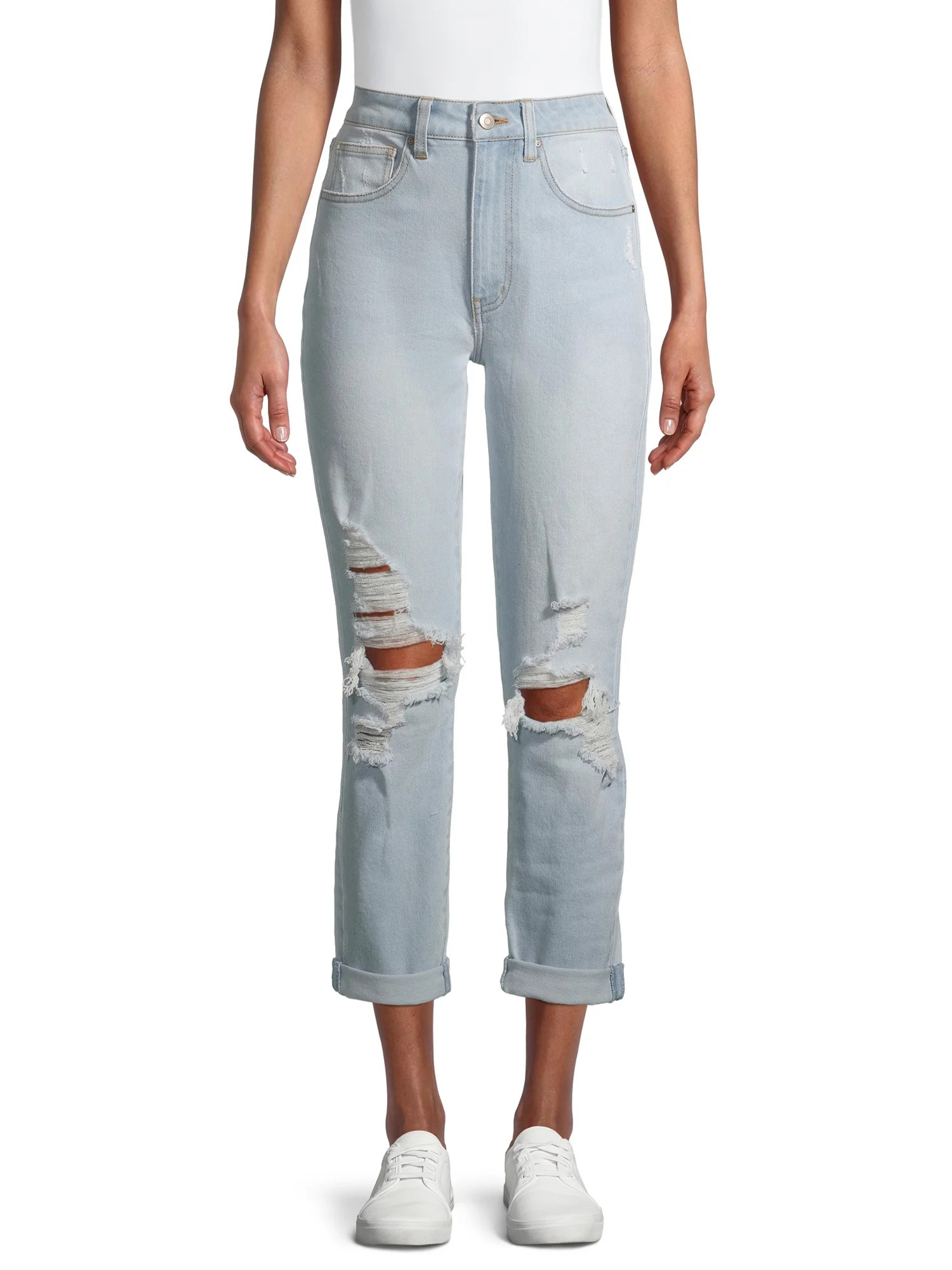 No Boundaries Juniors' Girlfriend Jeans | Walmart (US)
