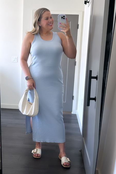 I loved this Target ribbed maxi dress so much I bought it in 3 colors. 🙈 
It’s so comfortable & baby blue is having a moment right now. 

#LTKstyletip #LTKmidsize #LTKxTarget