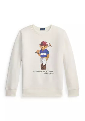 Ralph Lauren Childrenswear Boys 8-20 Polo Bear Fleece Sweatshirt, Large | Belk