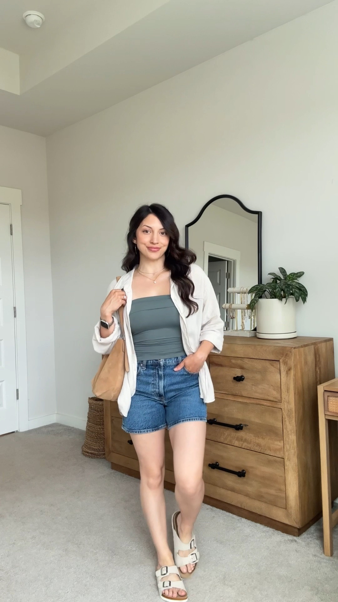 Casual spring and summer outfit 
Small in tops
26 in dad shorts

#LTKootd #LTKgrwm #LTKPetite