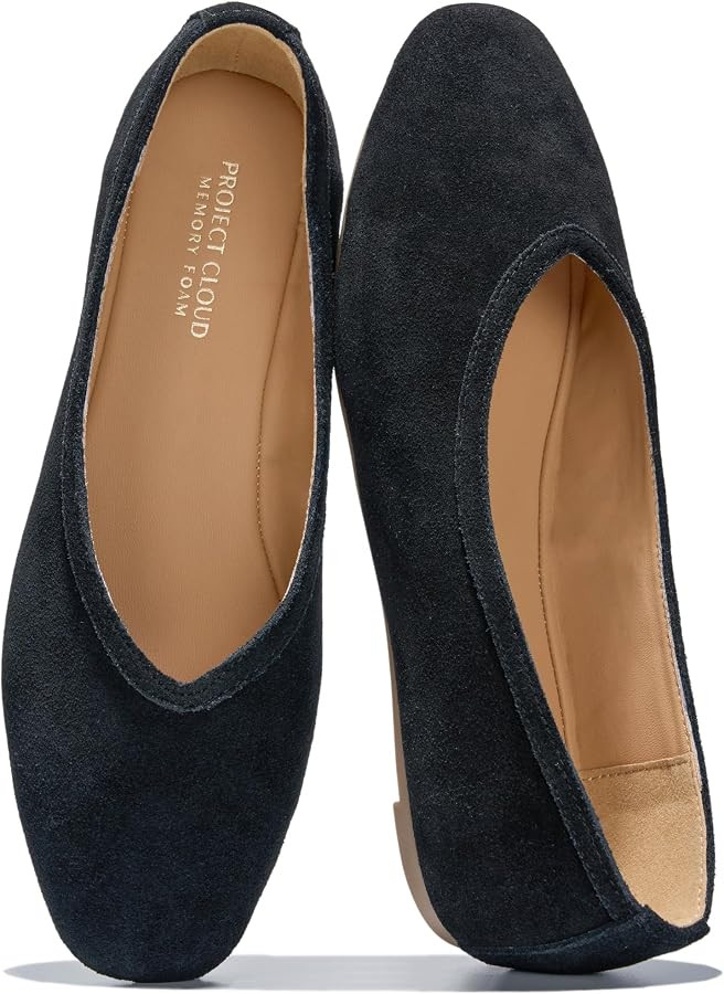 100% Genuine Leather Ballet Flats for Women - Comfy Fall Shoes for Women | Amazon (US)