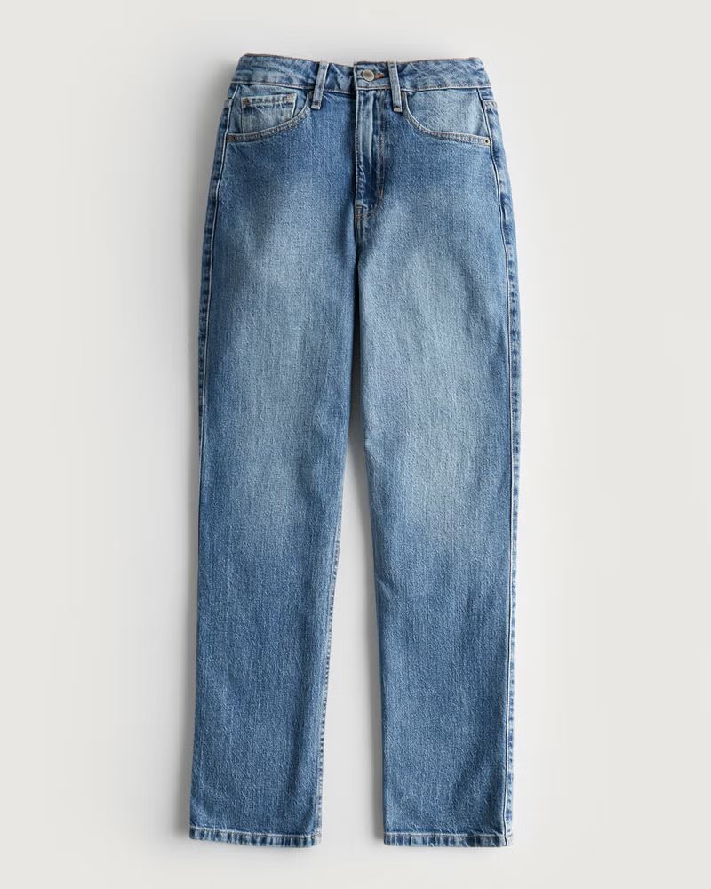 Shop All Social Tourist Highest Rise Straight Jeans | Shop All Bottoms | HollisterCo.com | Hollister (US)