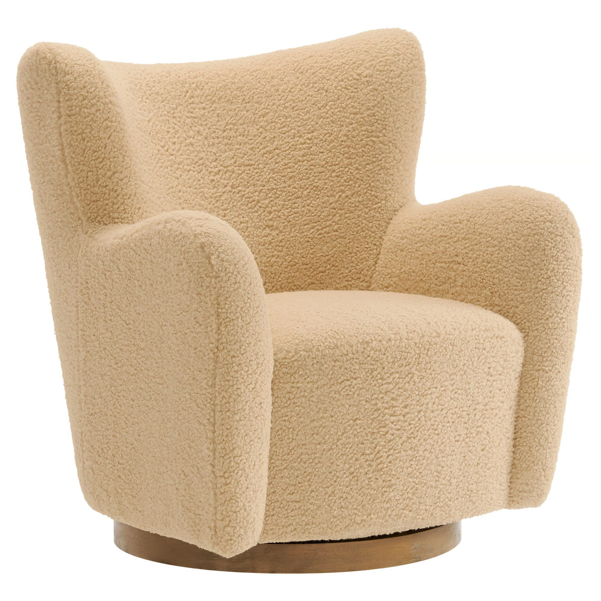 Montrose Wingback Sherpa Swivel Accent Chair | Wayfair North America