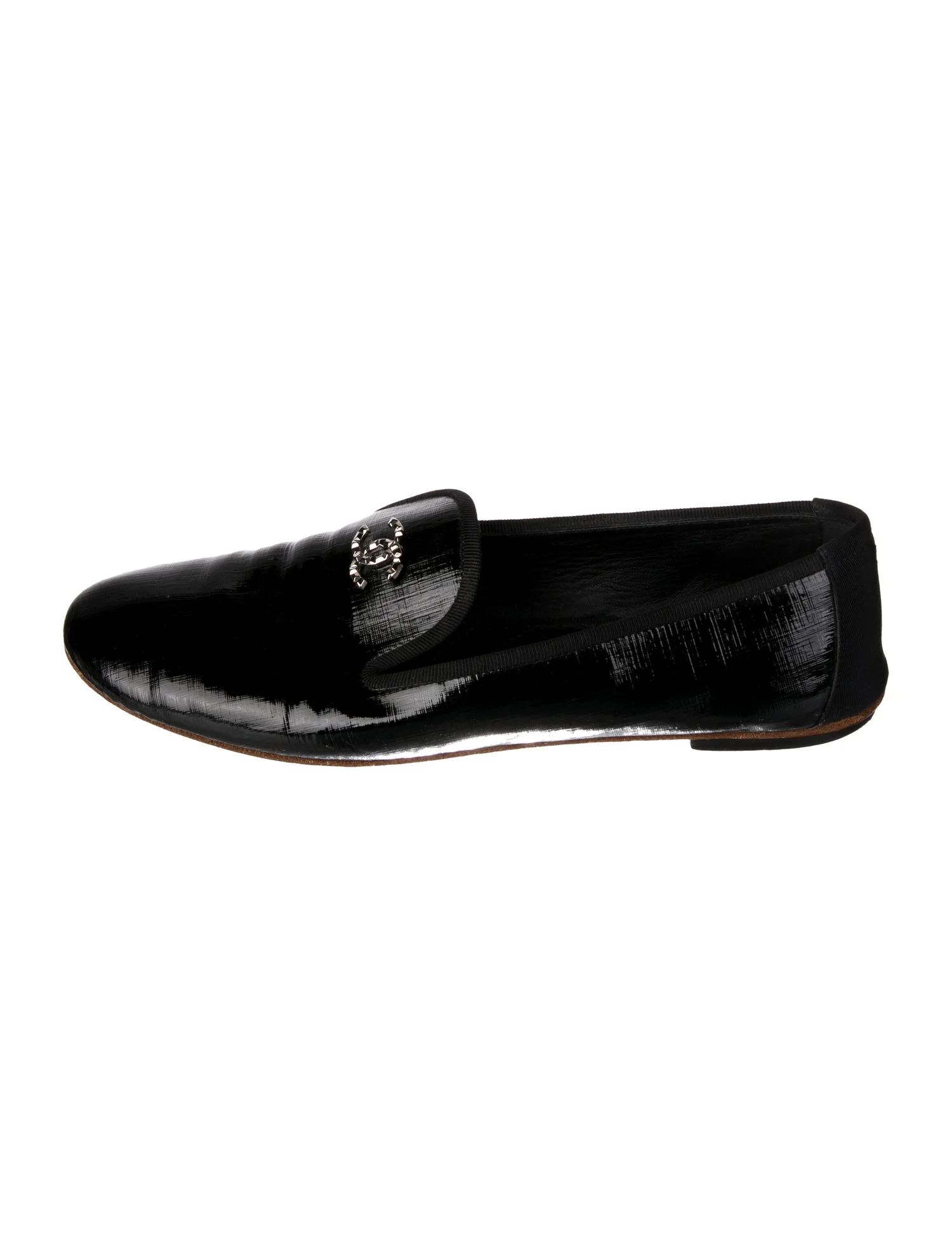 Interlocking CC Logo Patent Leather Loafers | The RealReal