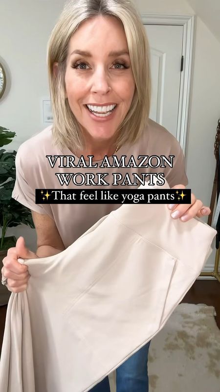 These Amazon yoga pants that are perfect for work! They have a faux zipper and faux back pockets which make these look like work pants but they feel like yoga pants! They come in 4 lengths and 18 colors. If in between sizes, size up. 

Work pants, Amazon fashion, affordable pants, workwear, over 40, 

#LTKFindsUnder50 #LTKVideo #LTKOver40