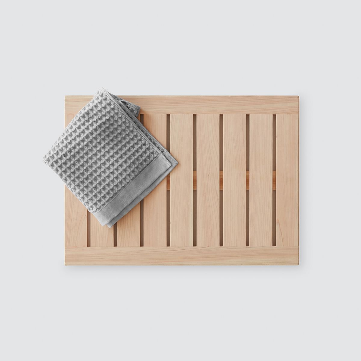 The Citizenry Medium Hinoki Wood Bath Mat | The Container Store