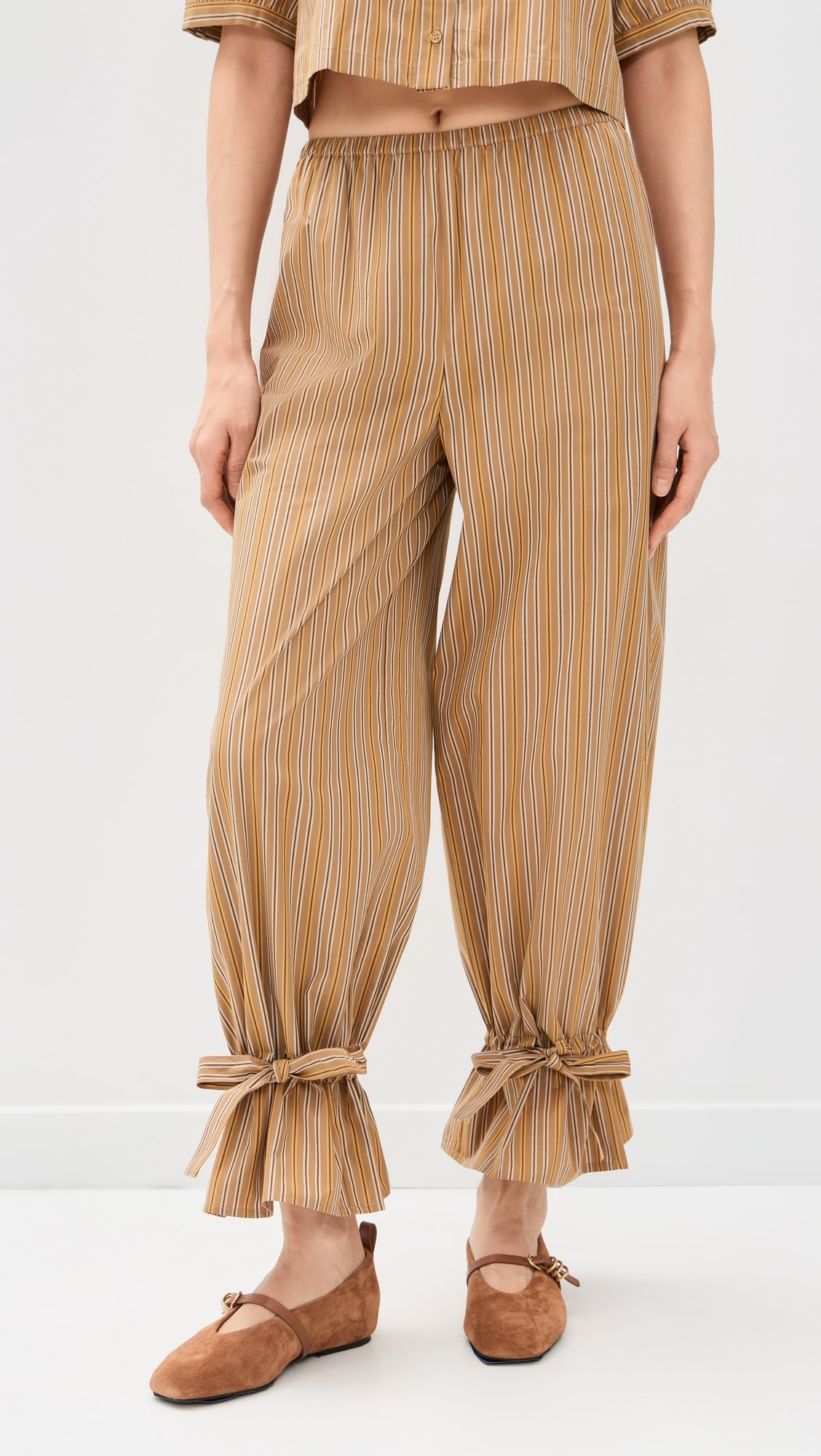 Striped Bow Trousers | Shopbop