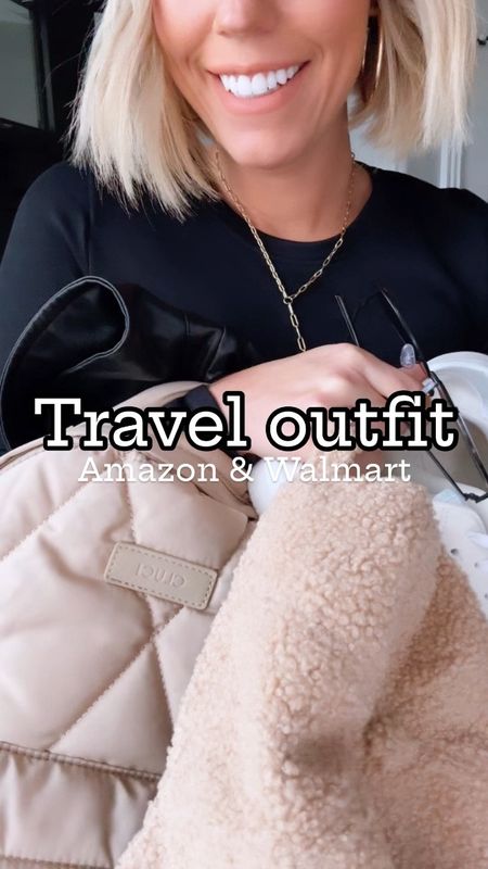 Comfy, edgy, and functional travel outfit!!!! Oh, and affordable too!!! It’s all @walmartfashion and @amazonfashion 🙌🏻 
⬇️⬇️⬇️
Jacket TTS small
Tee sized up medium
Joggers sized up medium
Shoes TTS (go up if between sizes)

#LTKtravel #LTKfindsunder50 #LTKstyletip