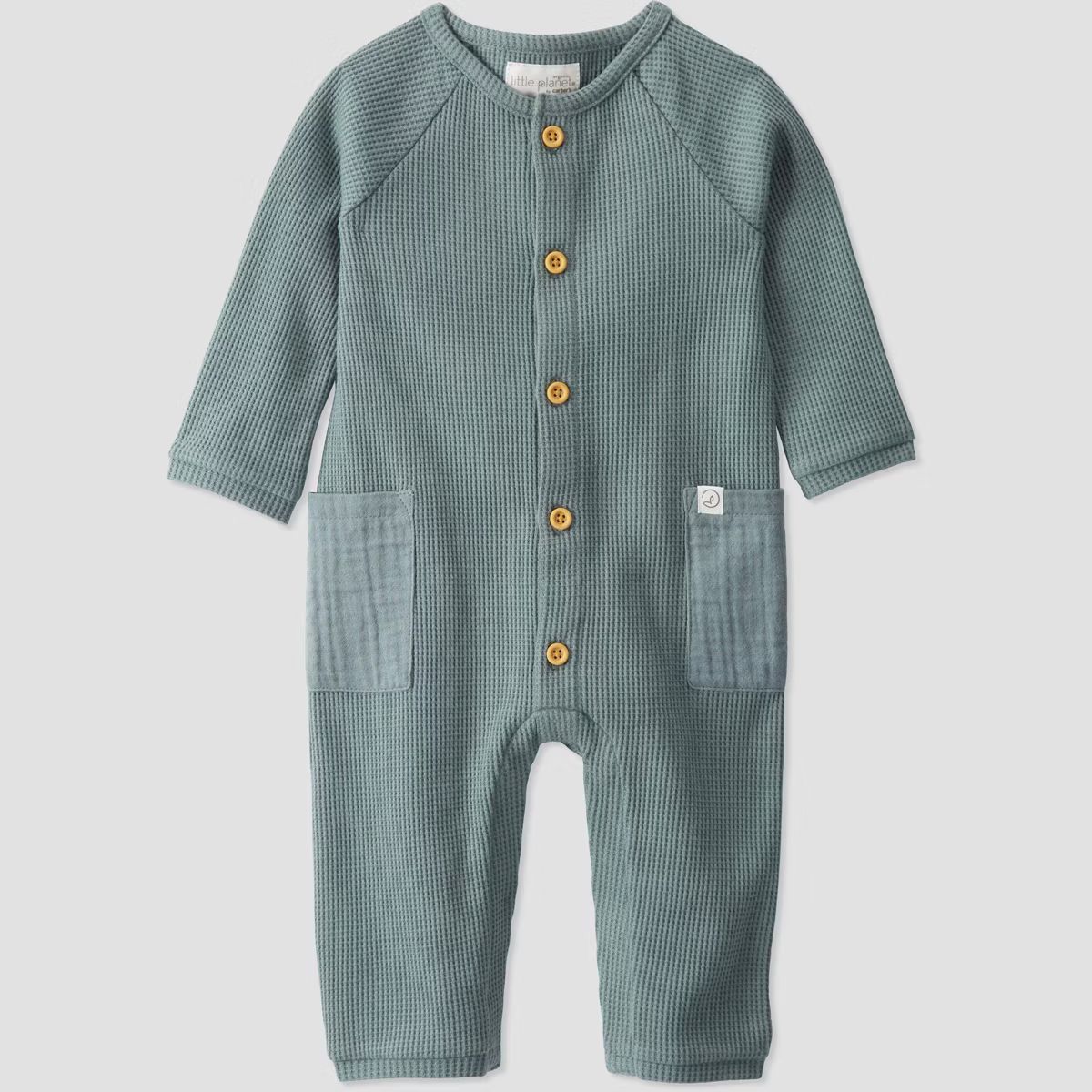 Little Planet by Carter's Organic Baby Waffle Romper - Gray | Target