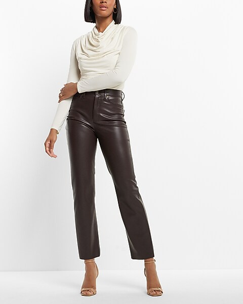 Draped Cowl Neck Long Sleeve Top | Express