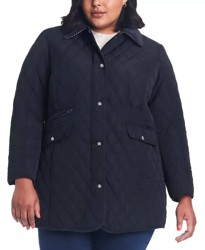 Women's Plus Size Hooded Quilted Coat | Macy's