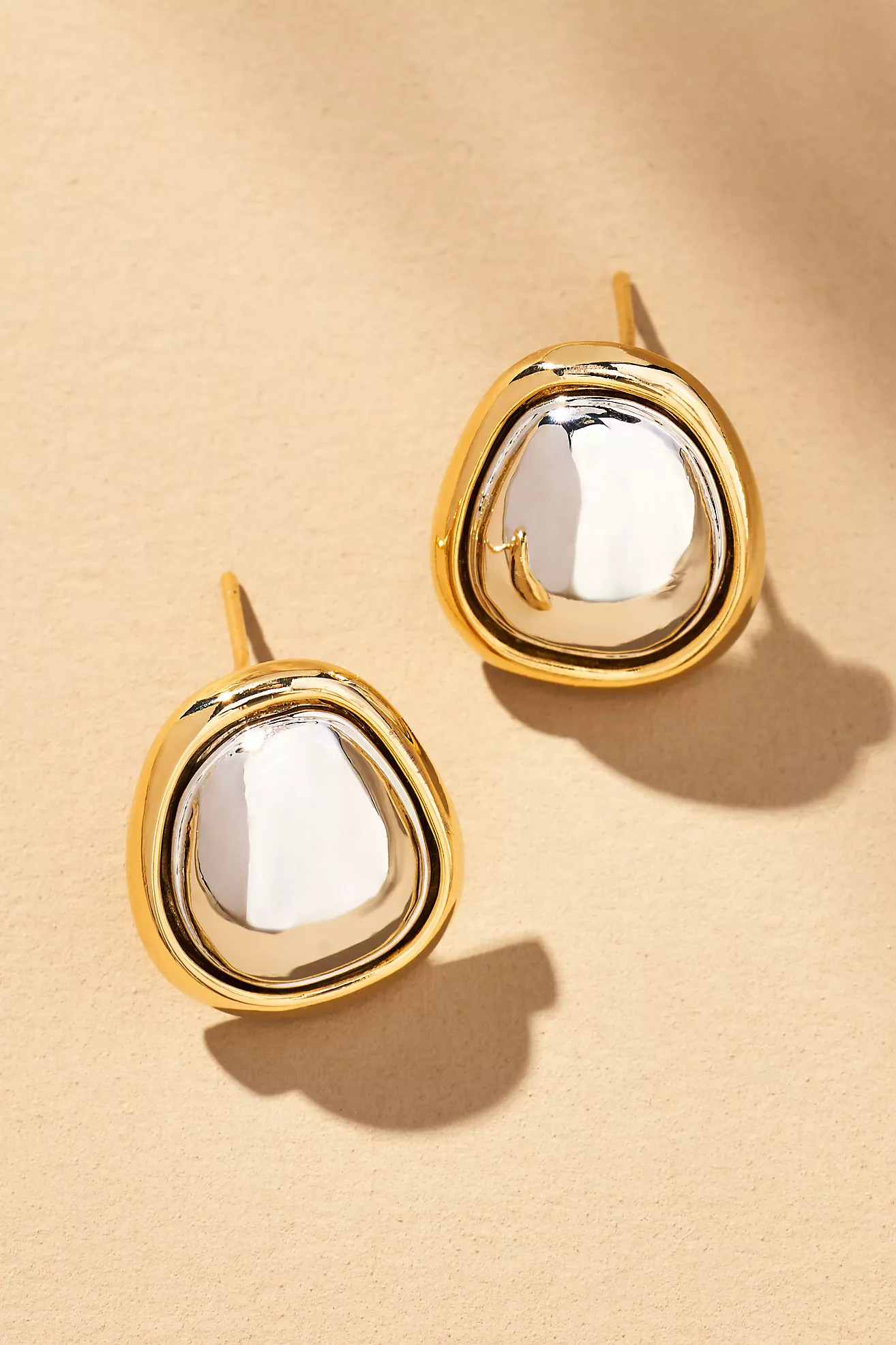 Mixed Metal Post Earrings | Anthropologie (US)