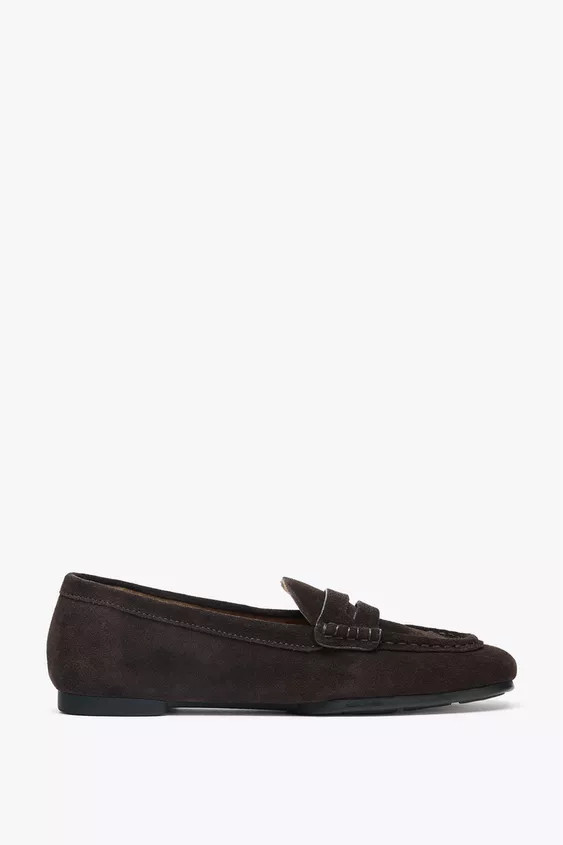 SPLIT LEATHER LOAFERS | Zara Canada