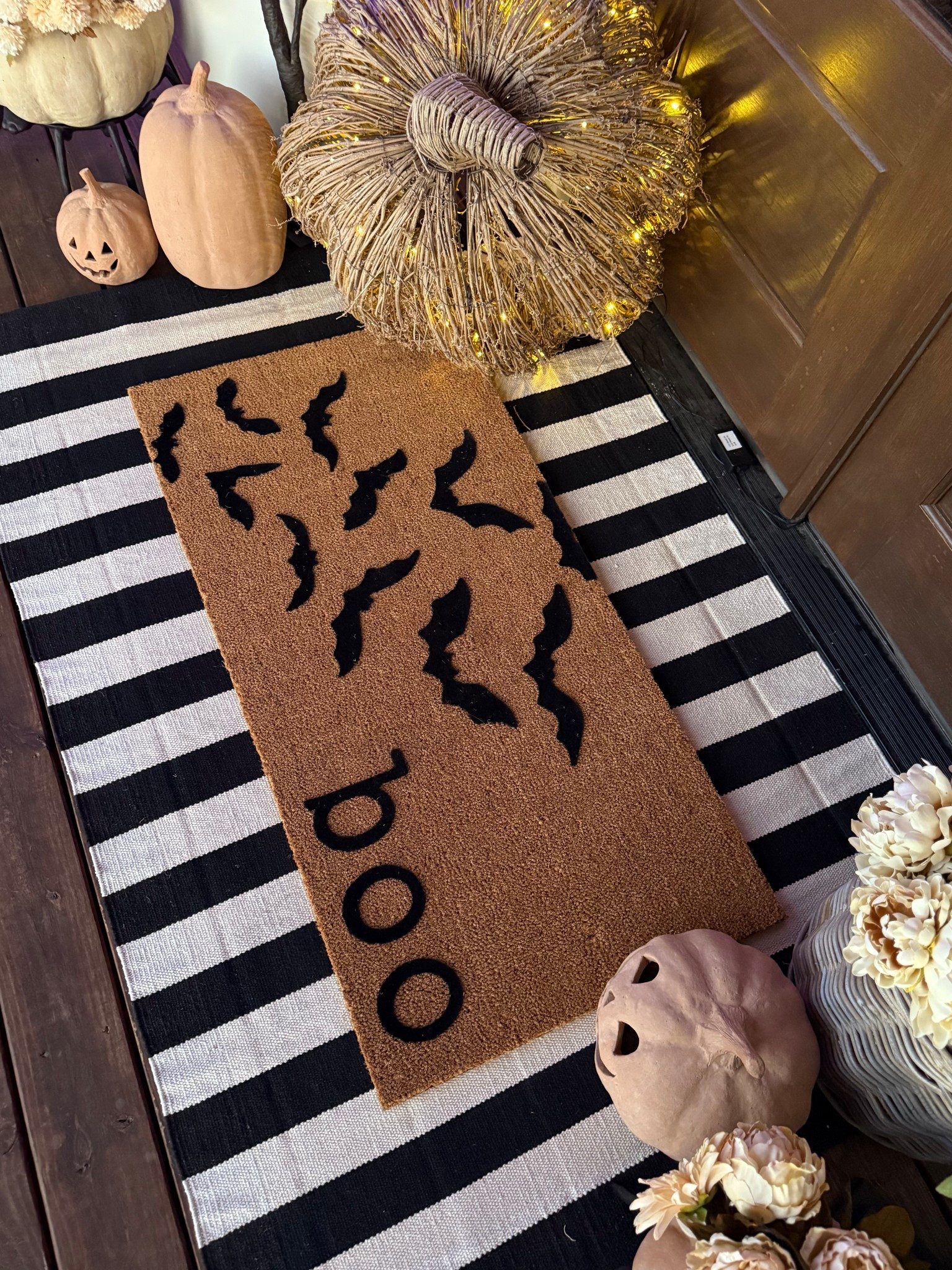 Halloween porch is coming together! I love this new doormat!! It’s so cute!

#LTKHalloween #LTKSeasonal #LTKHome