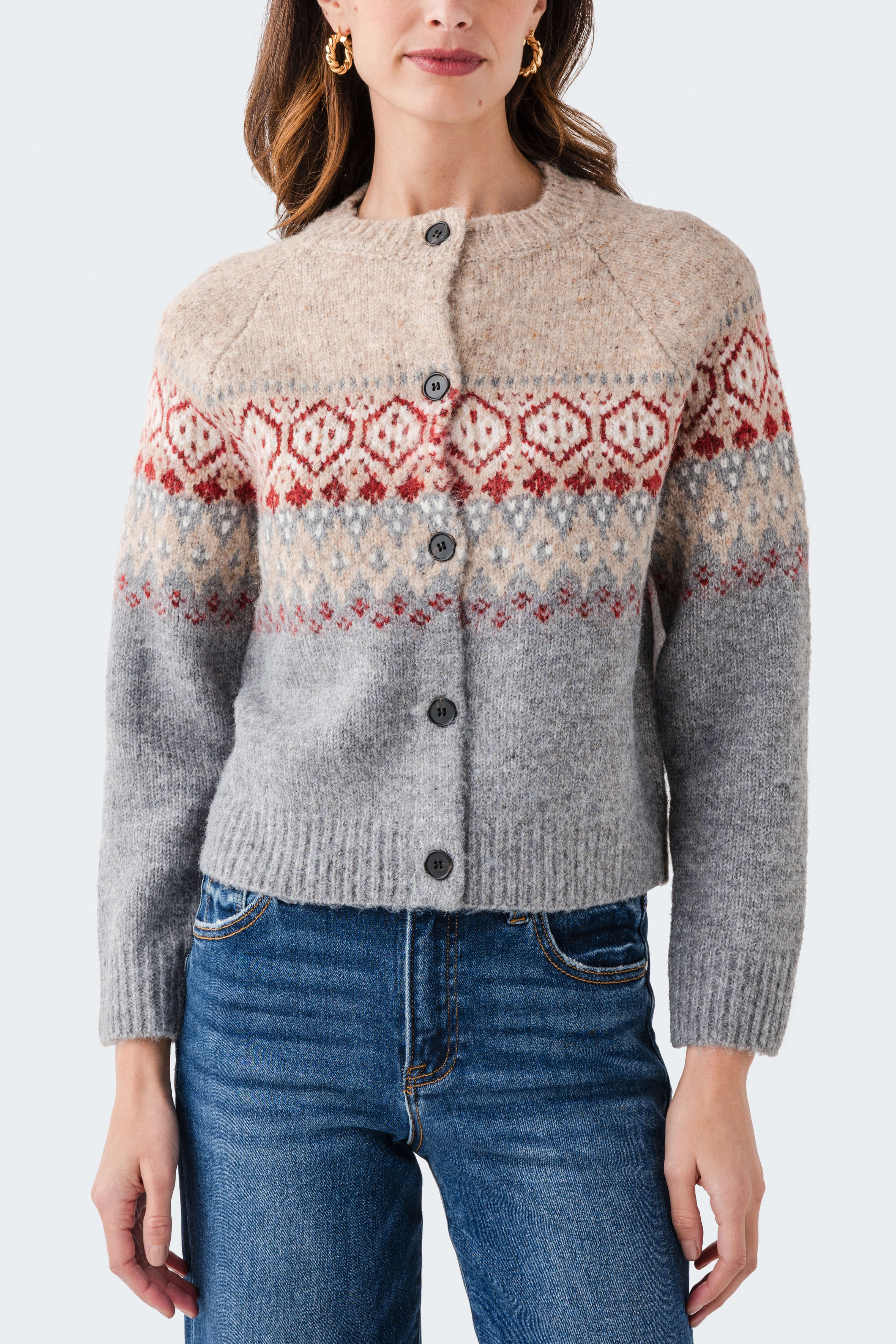 RD Style Themis Long Sleeve Crewneck Cardigan | Social Threads