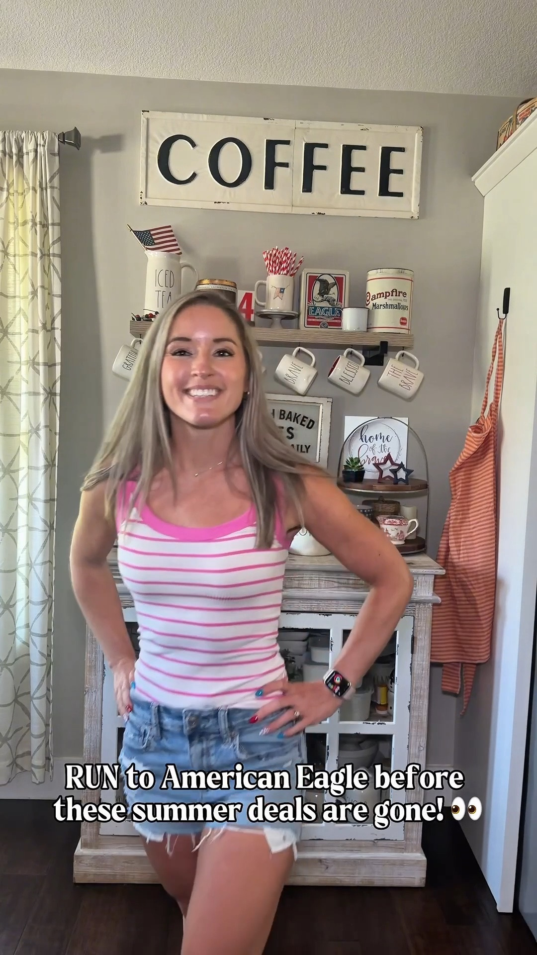 POV: You waited until the last minute to shop for your beach vacation… 😅☀️

I needed a whole new summer wardrobe for our beach trip at the end of July, and American Eagle seriously came through! 🙌 They have so many amazing sales right now, so it was the perfect time to stock up on cute, affordable summer outfits.

Their tanks and tees are 2 for $22, and their denim shorts are buy one, get one 50% off! 👏 I grabbed a bunch of lightweight, breezy basics because I already know it’s going to be HOT at the beach. 🥵

If you’re looking for beach vacation outfit ideas, cute summer clothes, or just want to refresh your closet without spending a fortune, definitely check out these deals before they’re gone!

Which outfit is your favorite? 🌊☀️👙

#LTKdayinmylife #LTKgrwm #LTKootd