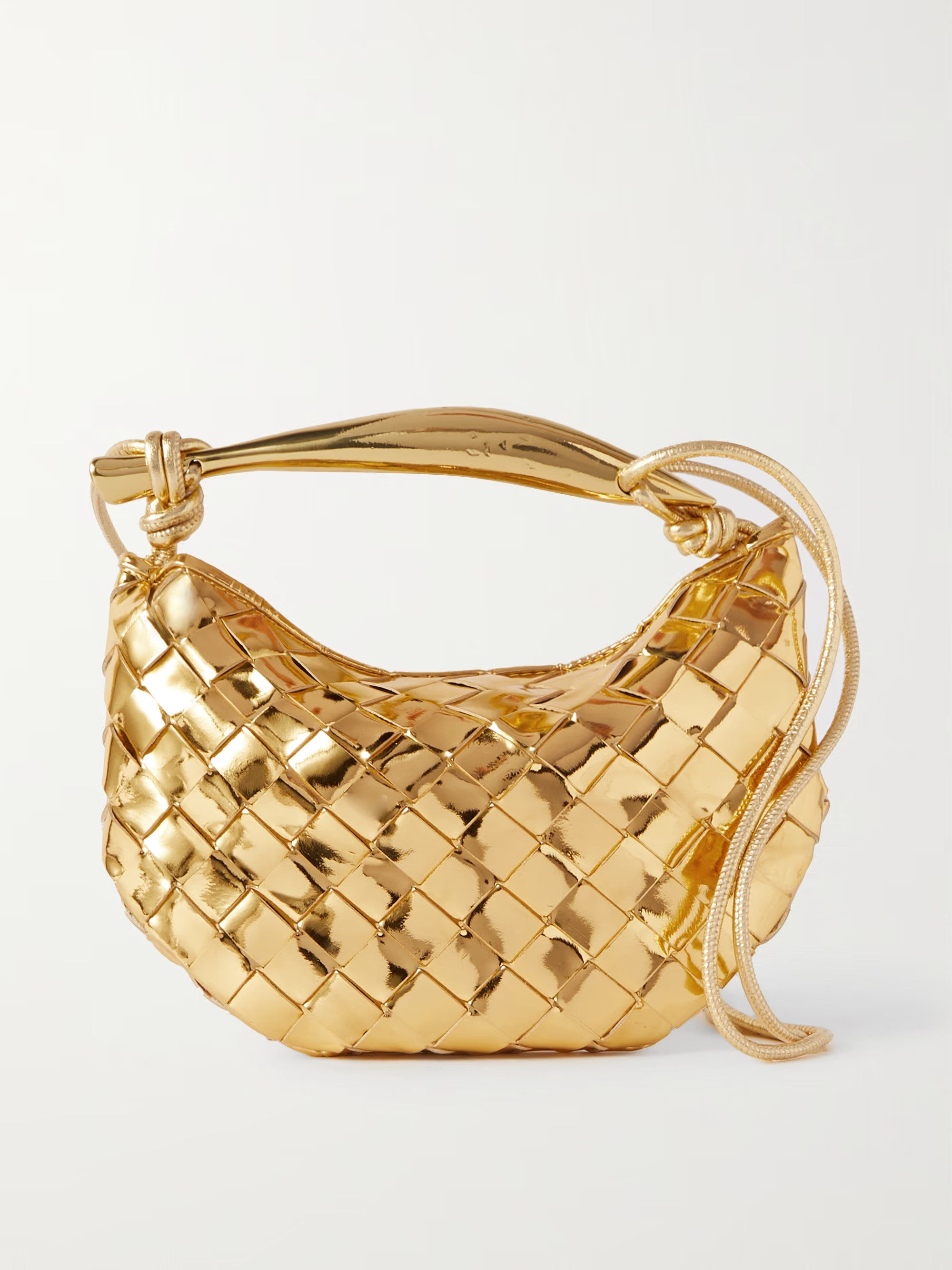 Sardine mini intrecciato metallic leather shoulder bag | NET-A-PORTER (UK & EU)