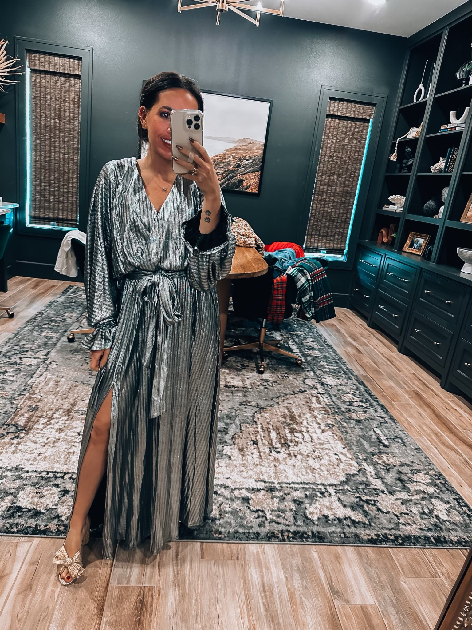 Metallic dress of my dreams - use code HBDMAGEN20 for 20% off

#LTKSeasonal #LTKHoliday #LTKsalealert