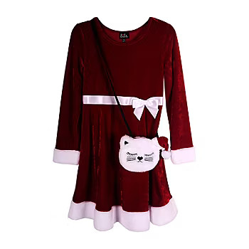 Lilt Little & Big Girls Plus Long Sleeve Fit & Flare Dress | JCPenney