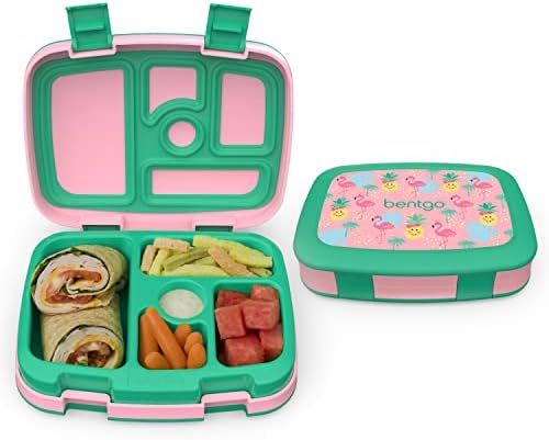 Bentgo® Kids Prints Leak-Proof, 5-Compartment Bento-Style Kids Lunch Box - Ideal Portion Sizes f... | Amazon (US)