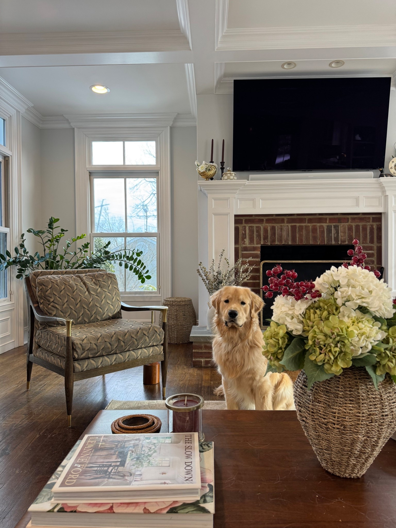 Christmas decor is officially packed away and our family room is back to its cozy, everyday self 🏡✨ A fresh post-holiday home reset, neutral decor, and Mav giving his golden retriever approval.

#LTKSeasonal #LTKHome