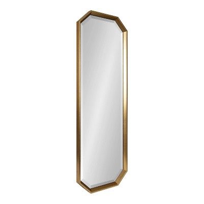 17.5" x 49.5" Calder Full Length Wall Mirror Gold - Kate & Laurel All Things Decor | Target