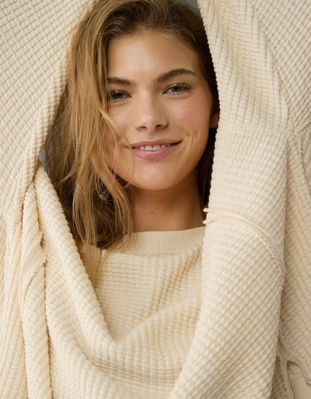 AE Big Hug Waffle Sweatshirt | American Eagle Outfitters (US & CA)