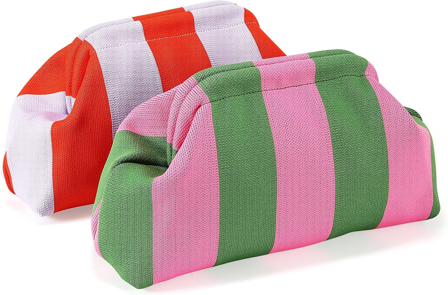 2 Pack Clutch Purses for Women Crochet Women Dumpling Bag women purse Summer Beach Bag Cloud Purs... | Amazon (US)