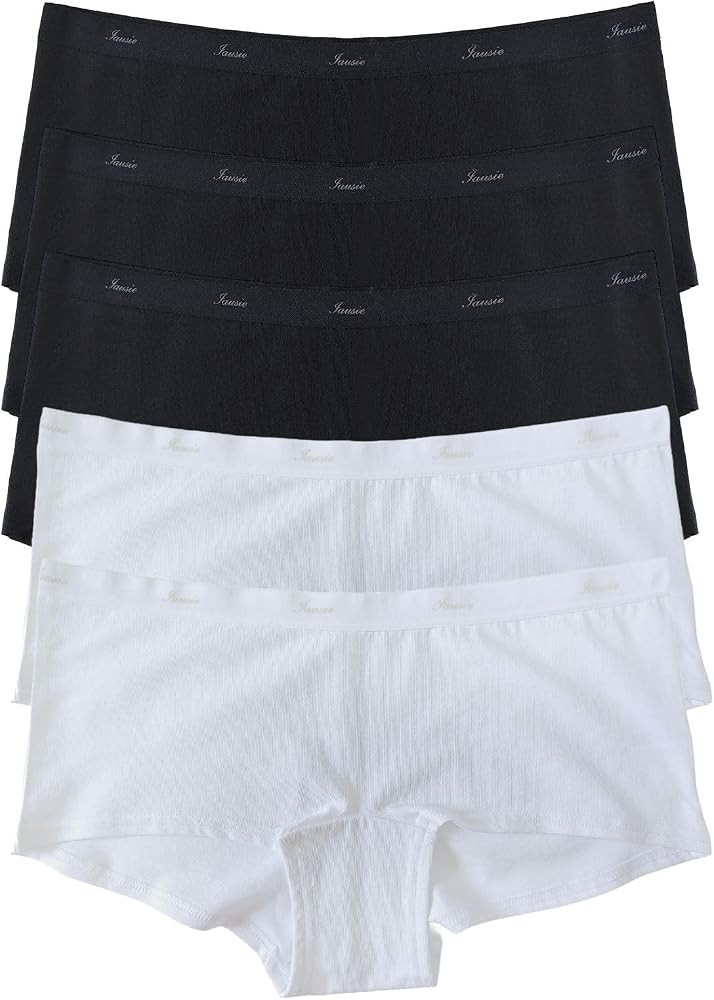 Womens Organic Cotton Boyshort Panties Underwear Teen Girls Sporty Boxer Briefs with Elastic Wais... | Amazon (US)