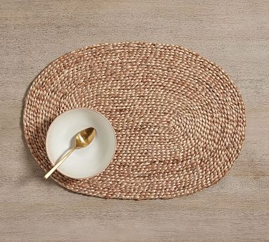 Mori Oval Coil Handwoven Jute Placemats | Pottery Barn (US)