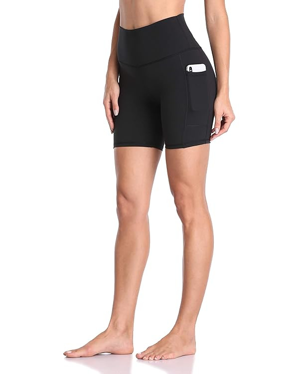 Colorfulkoala Women's High Waisted Biker Shorts with Pockets 6" Inseam Workout & Yoga Tights | Amazon (US)