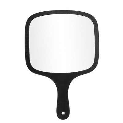 Unique Bargains Hand Mirror with Handle Black 8.7" x 12.8" | Target