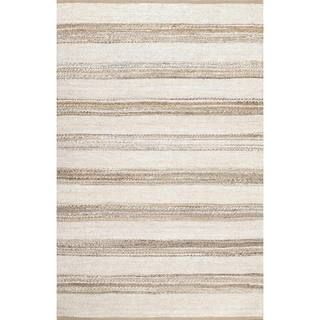 Janelle Striped Coastal Natural 8 ft. x 10 ft. Area Rug | The Home Depot