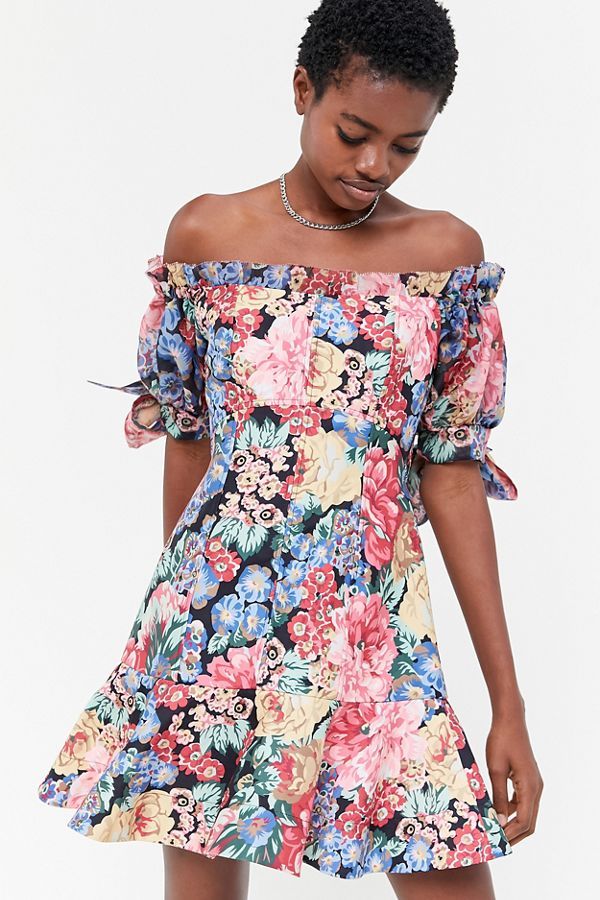 Keepsake Runaway Off-The-Shoulder Mini Dress | Urban Outfitters (US and RoW)