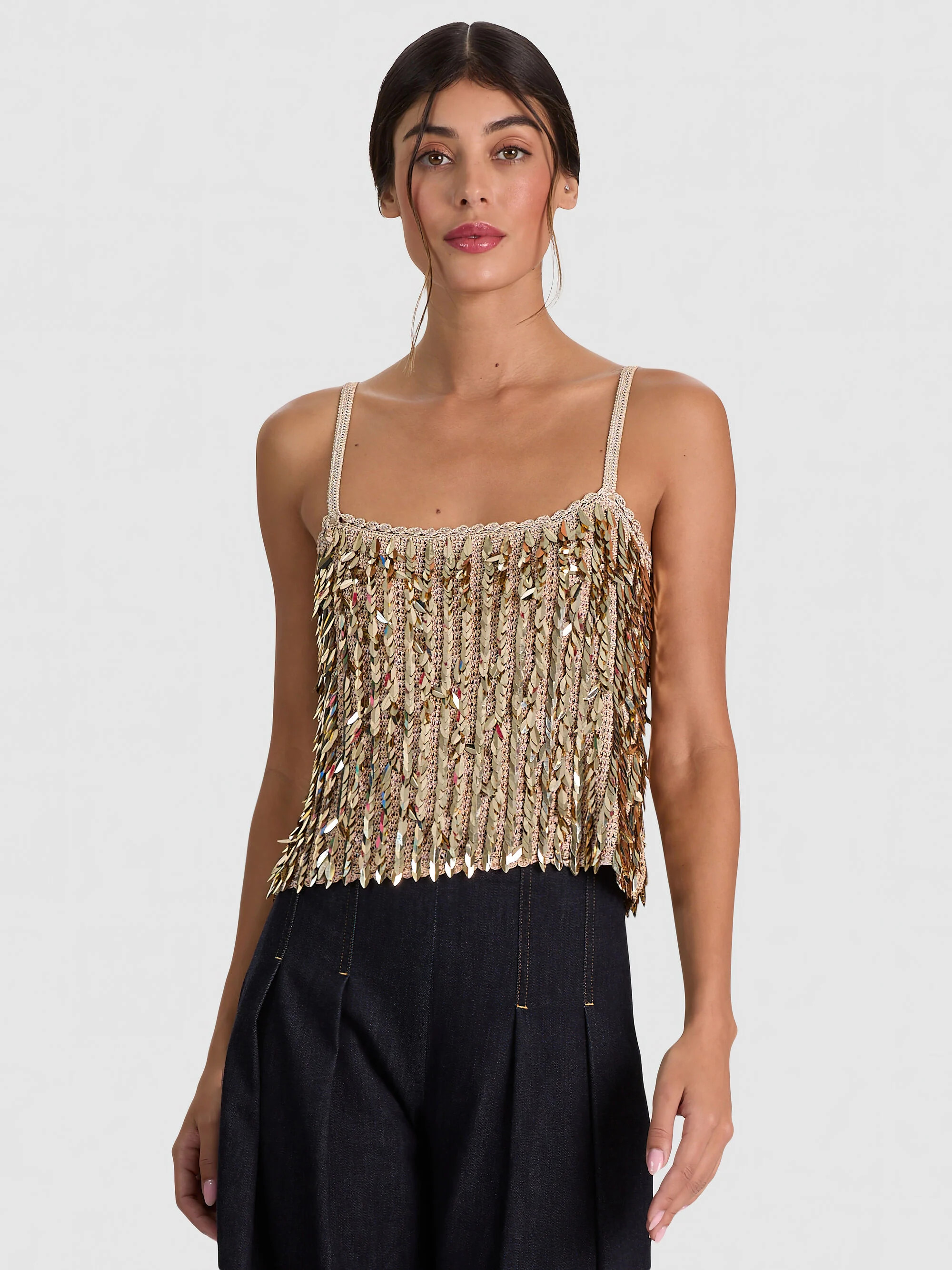 NICOLETTE SEQUIN TANK | Alice + Olivia