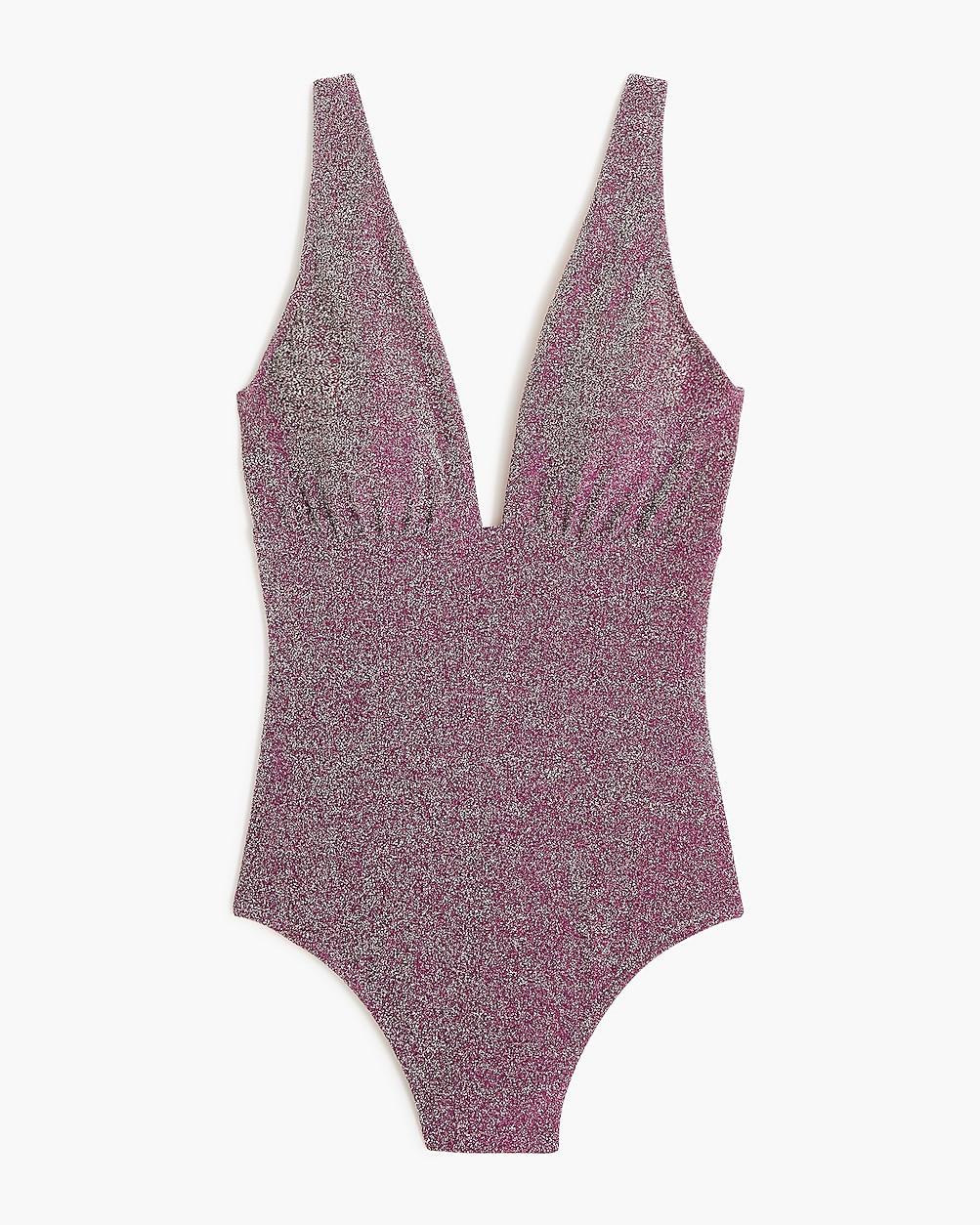 Shimmer V-neck one-piece swimsuit | J.Crew Factory