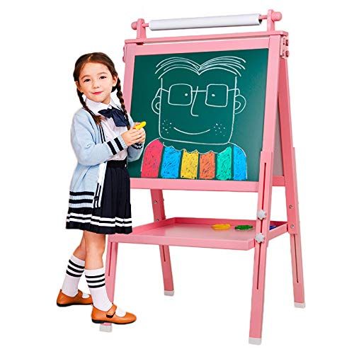 3 in 1 Wooden Kids Easel Double-Sided Magnetic Drawing Board Whiteboard & Chalkboard Dry Easel wi... | Amazon (US)