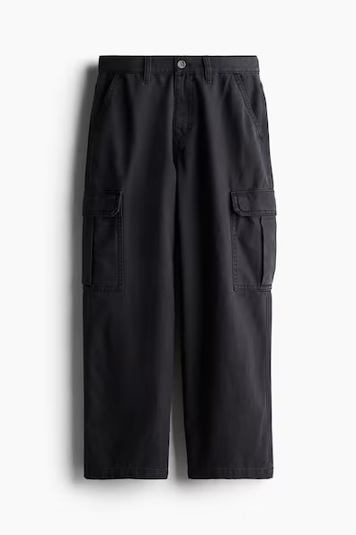H & M - Baggy Fit Cargo Pants - Black | H&M (US + CA)