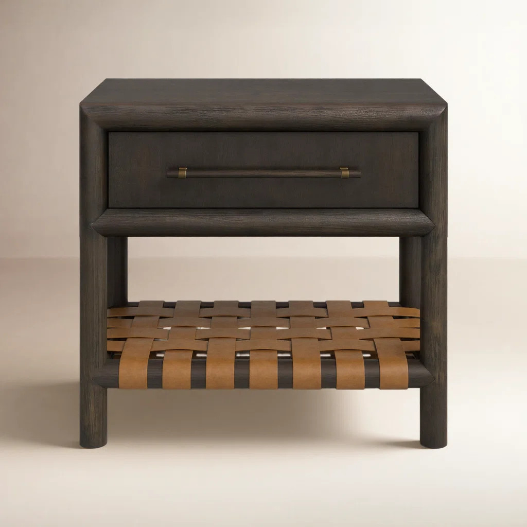 Colleen 1-Drawer Solid and Manufactured Wood Nightstand with Open Shelf | Wayfair North America