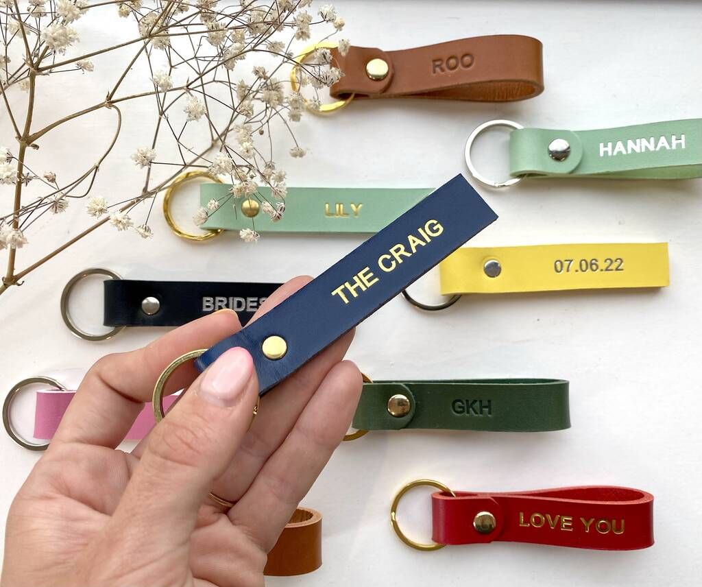 Personalised Leather Keyring | Not On The High Street
