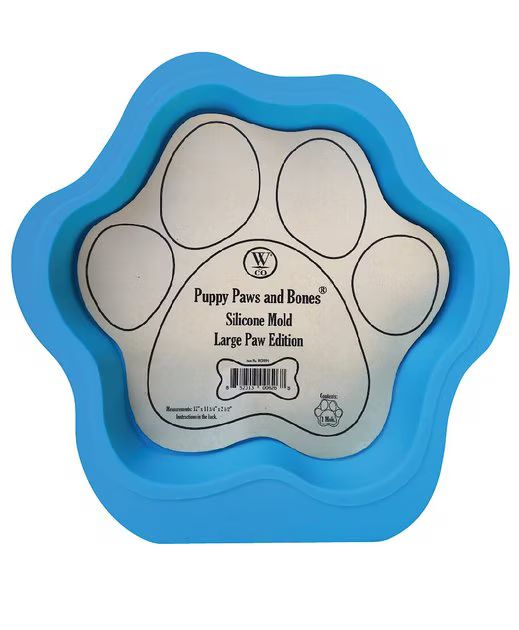 WIN&CO Puppy Paws & Bones Silicone Paw Edition Baking Mold, Blue - Chewy.com | Chewy.com