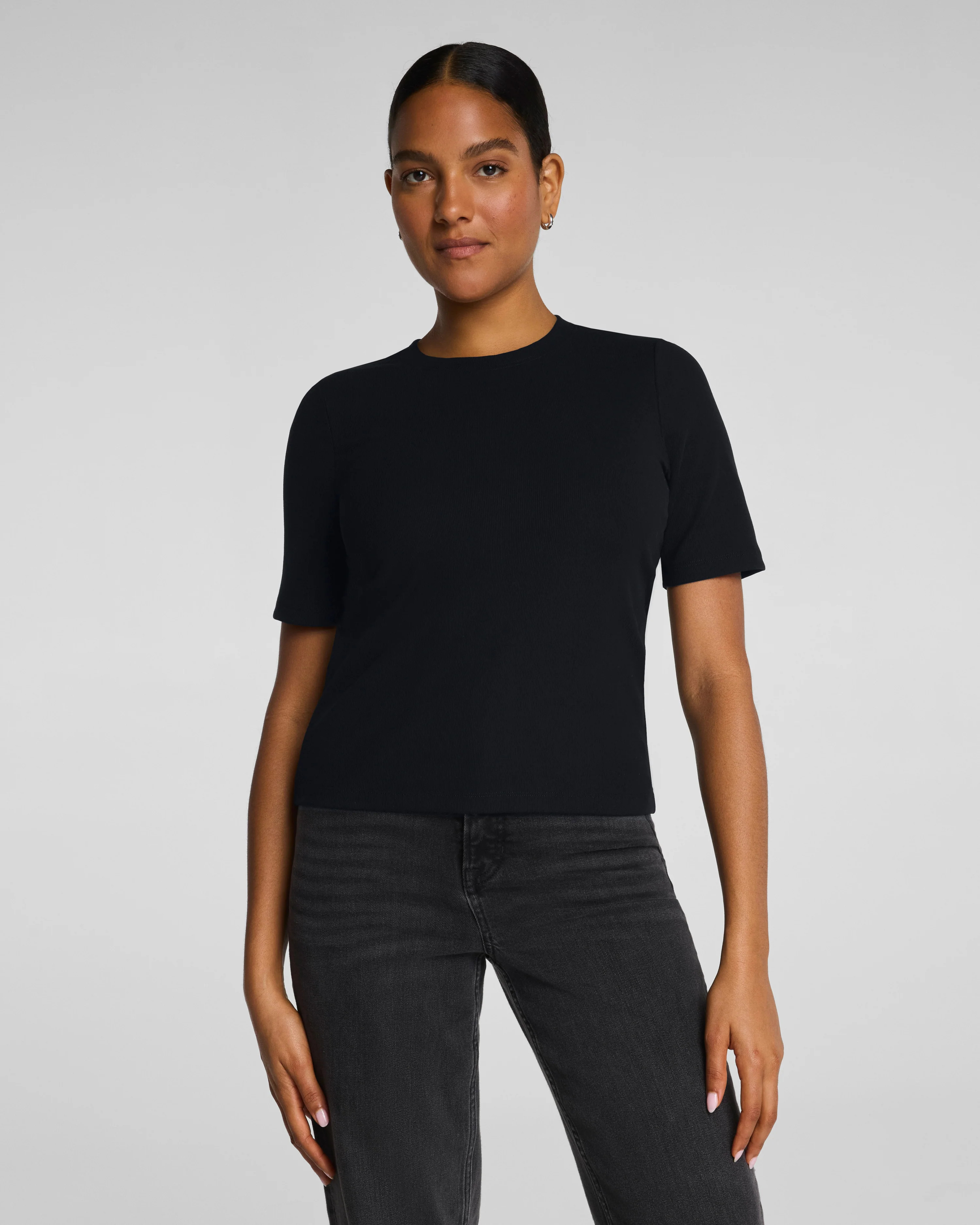 Ribbed Knit Crewneck Tee | Spanx