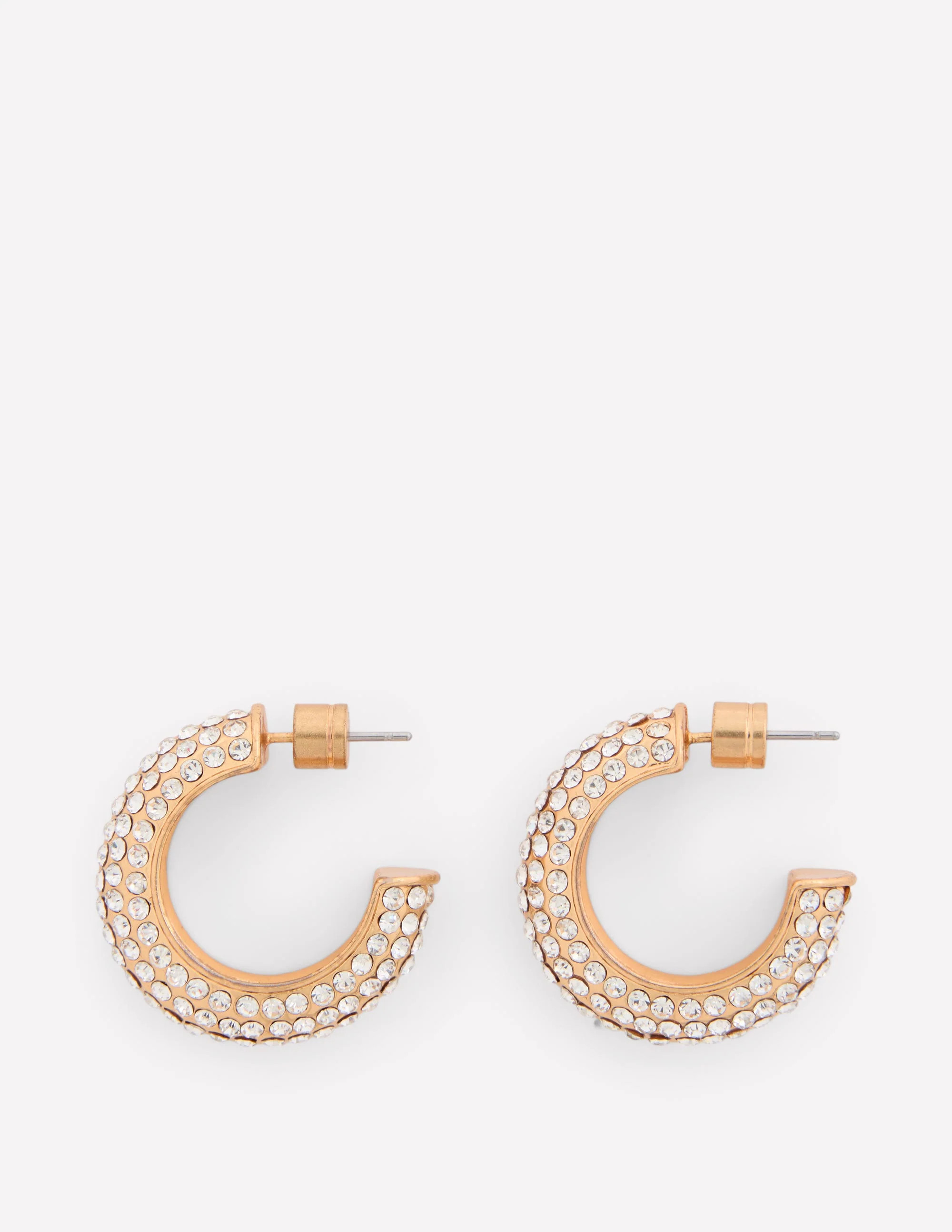 Pave Sparkle Hoops-Silver | Boden (US)