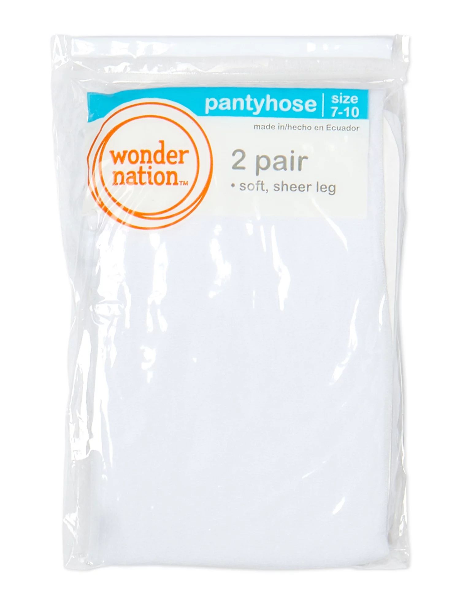 Wonder Nation Girls' 4-16 Sheer Pantyhose, 2 Pack - Walmart.com | Walmart (US)