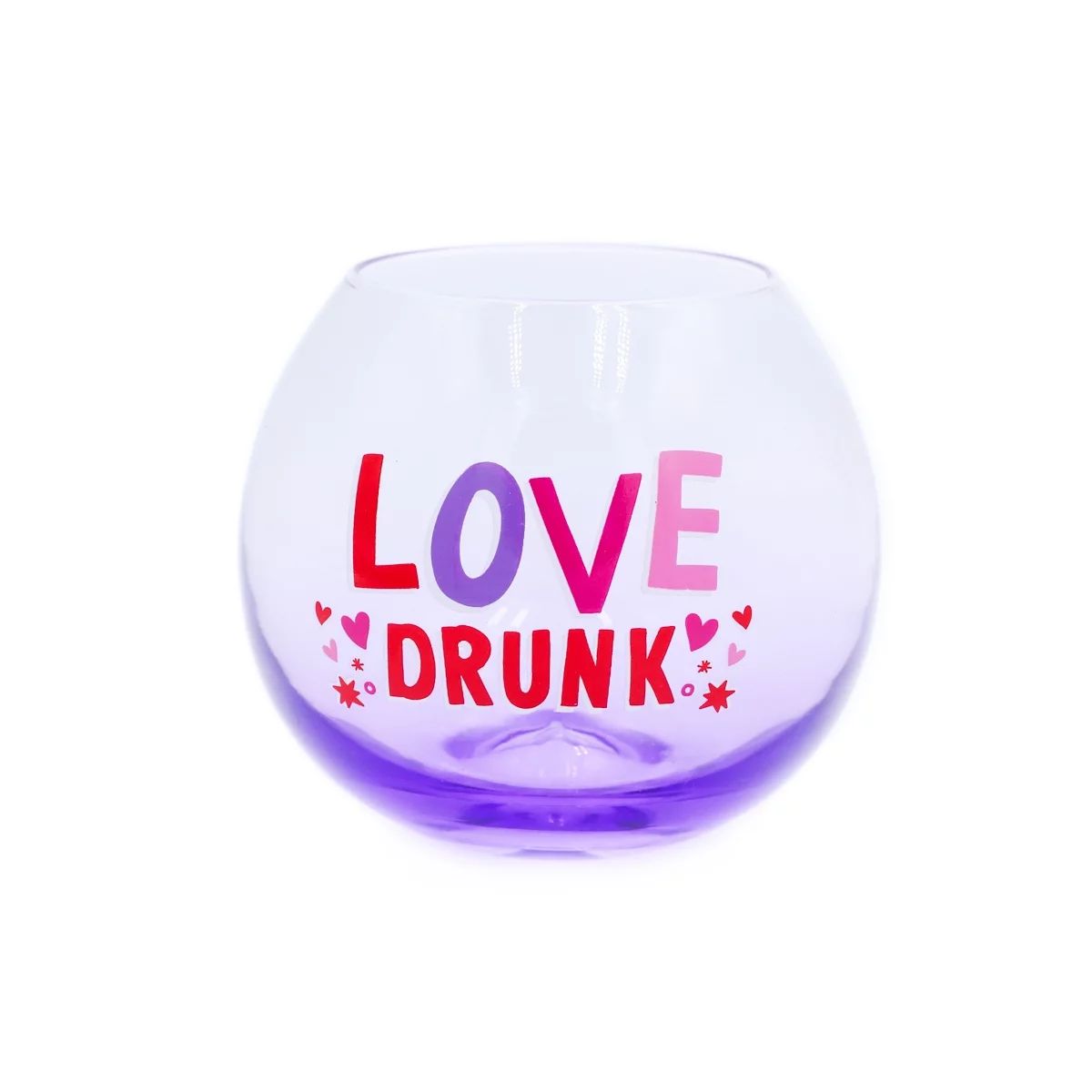 Packed Party 'Love Drunk' Ombre Wine Glass, Purple, 1 Count, Stemless | Walmart (US)