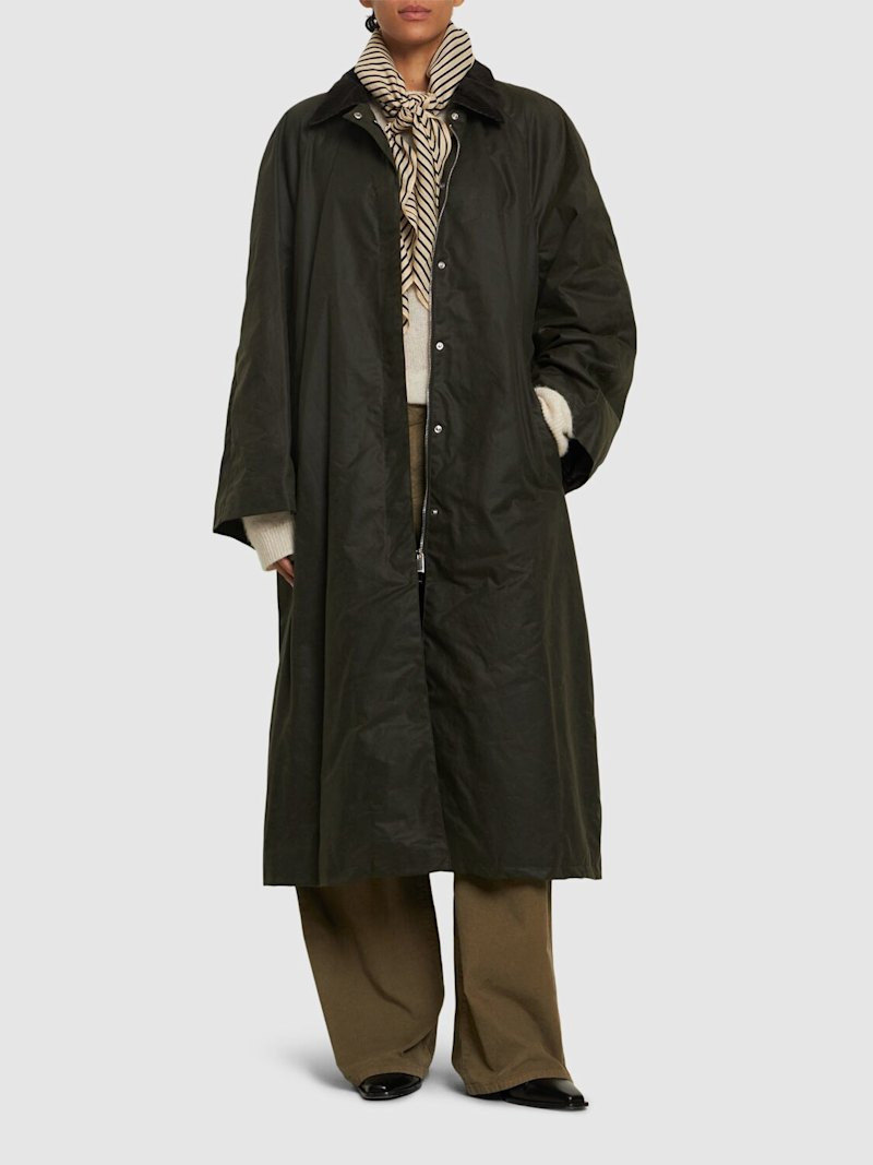 Country waxed cotton long coat | Luisaviaroma