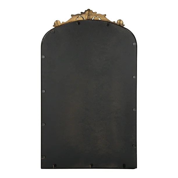 Kate and Laurel Arendahl Traditional Arch Mirror, 19" x 30.75" , Gold, Baroque Inspired Wall Deco... | Walmart (US)