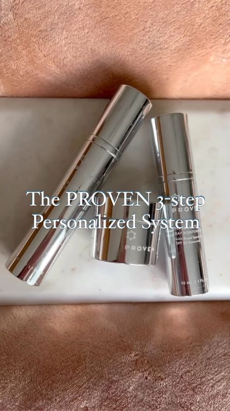 Getting a personalized skincare system is as easy as 1-2-3!! So excited to share @provenskincare with y’all… what they have done is so cool! You go online and take a quiz that analyzes 47 different factors (including environment, lifestyle, specific skin concerns, etc.) and then formulas are created that are tailored to you and your specific skin needs 🫶🏻

I have loved adding this three-step system into my skincare routine. It’s simple and effective! If I had to pick a favorite product, it would be such a toss up between the cleanser and night cream… both are velvety smooth and feel like pure luxury ✨

Skincare is definitely not a “one-size fits all”, so why wouldn’t you jump on the opportunity to have products formulated specifically for YOUR SKIN?! 🤍 #provenskincare #provenpartner 

#LTKbeauty
