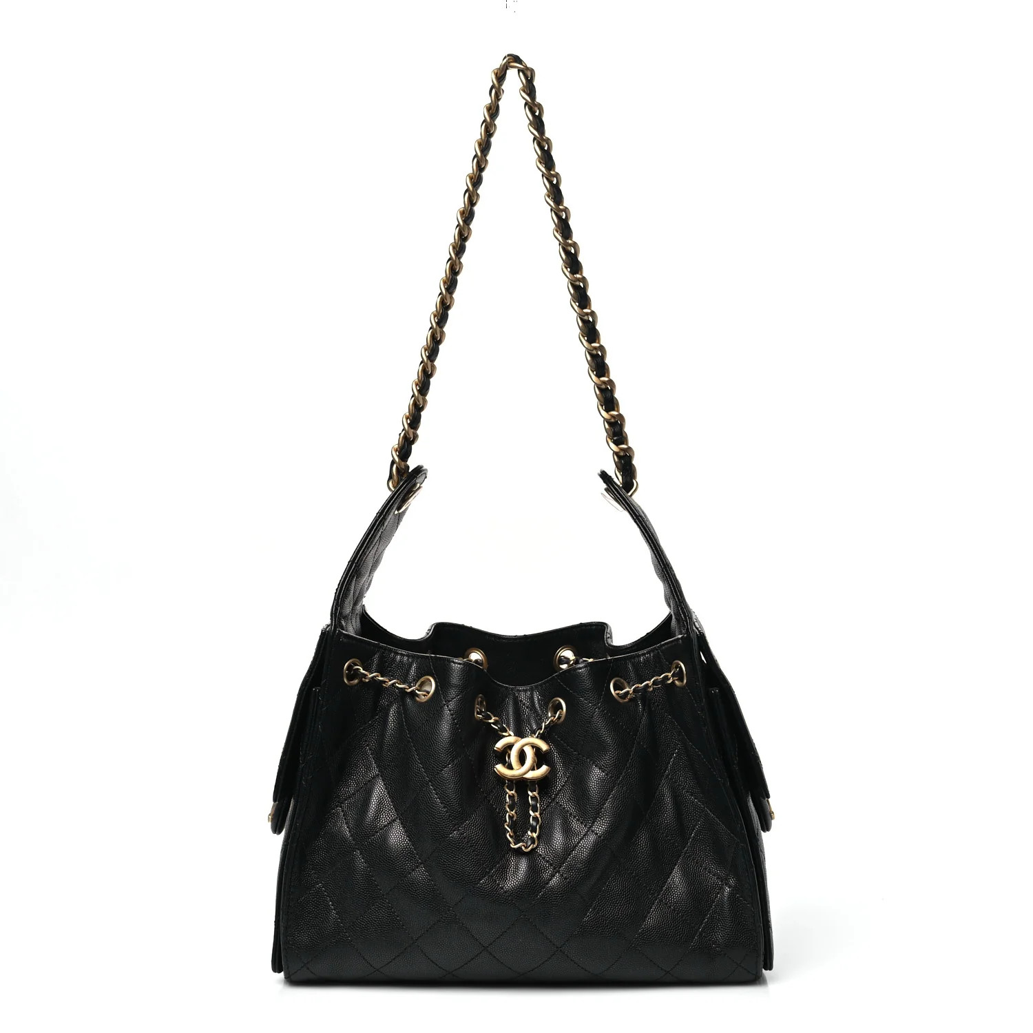 Caviar Quilted Small Chanel 25 Handbag Black | FASHIONPHILE (US)