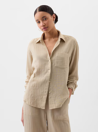 Gauze Big Shirt | Gap Factory